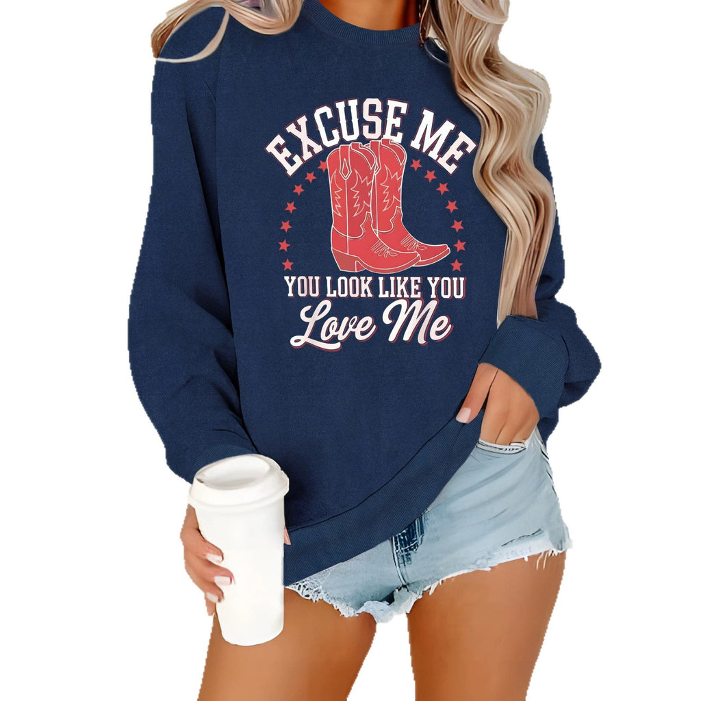 Sweatshirt boots with star print