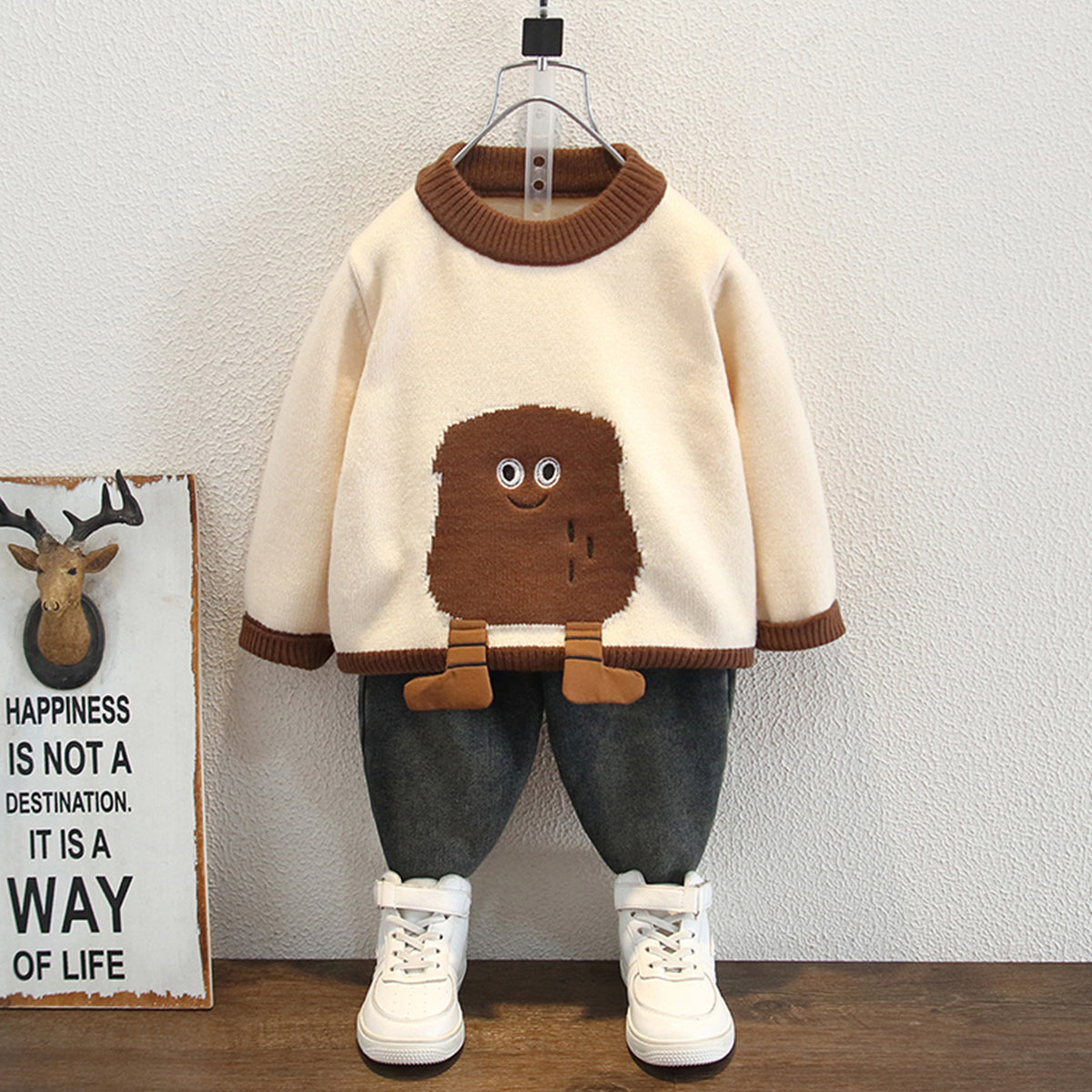 Spring Autumn Fashionable Knit Sweater for Boys