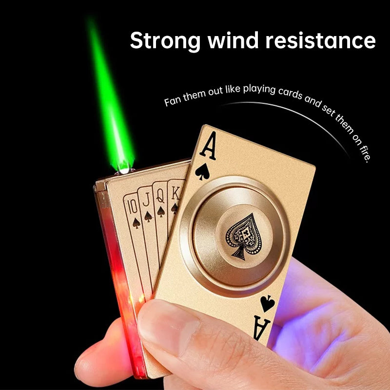 Metal Rotating Fire Tongs Lantern Torch Lighter – Windproof Jet Flame Butane Lighter, Personalized Outdoor Smoking Gift for Men