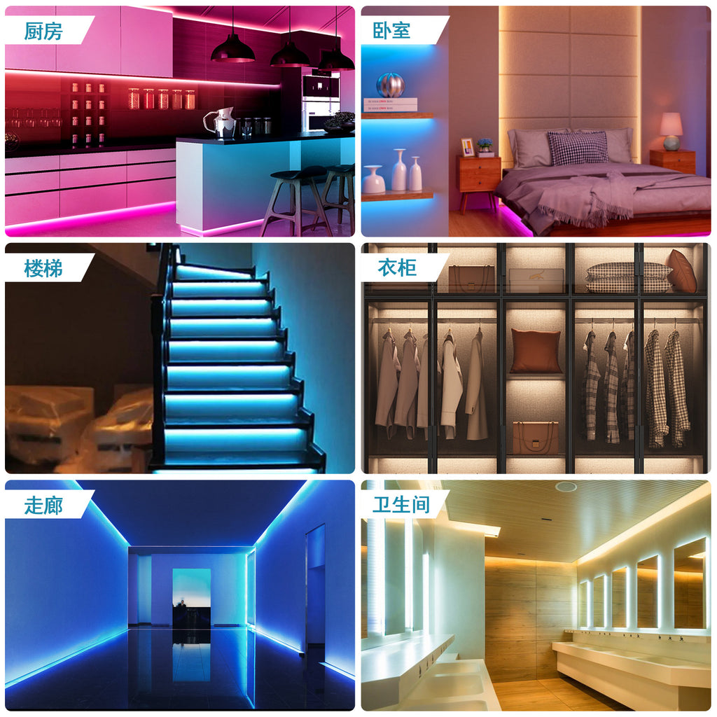 Colorful Bluetooth App Human Body Sensing Bedside Lamp with USB 5V 5050 Bedroom Induction