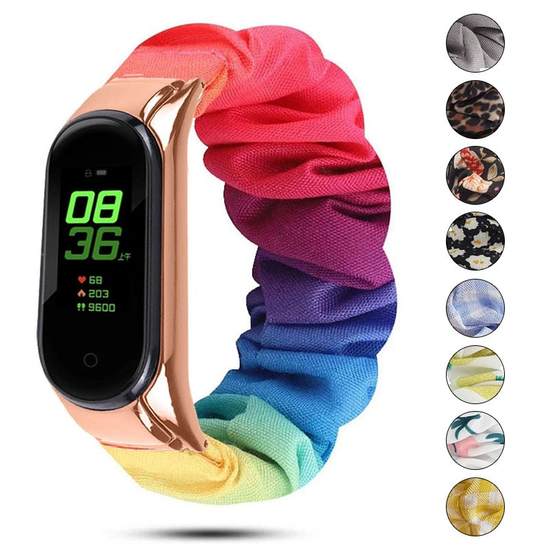 Elastic Scrunchie Replacement Strap for Xiaomi Mi Band 5
