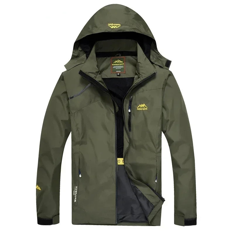 Men's Jackets   NEW Spring Autumn Casual Men Outwear Raincoat Waterproof Hooded Coats Male Breathable WorkJackets 4XL
