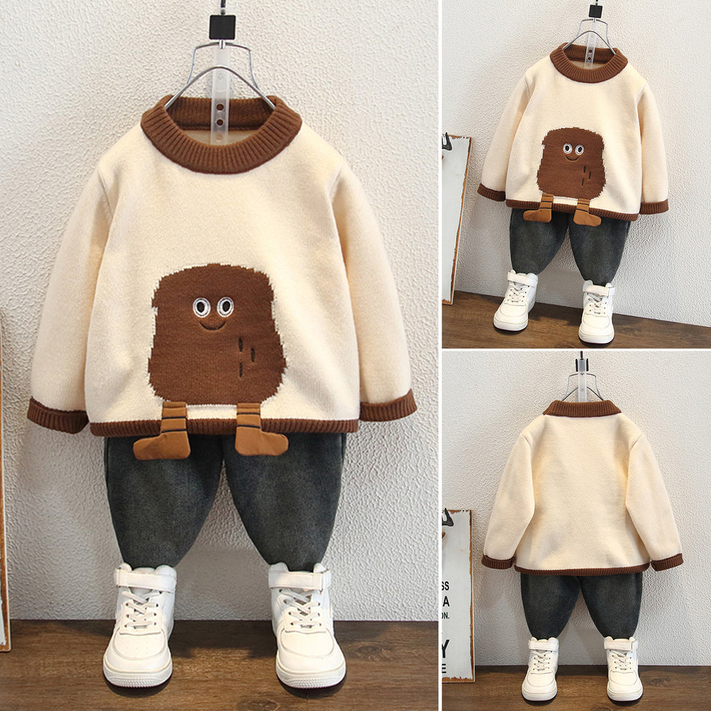 Spring Autumn Fashionable Knit Sweater for Boys