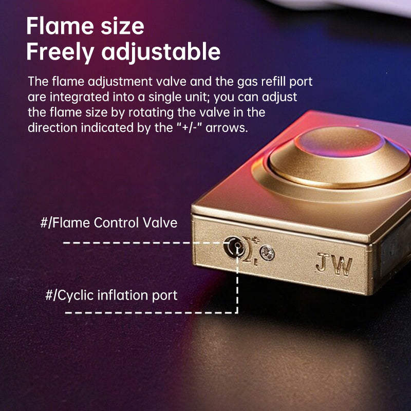 Metal Rotating Fire Tongs Lantern Torch Lighter – Windproof Jet Flame Butane Lighter, Personalized Outdoor Smoking Gift for Men