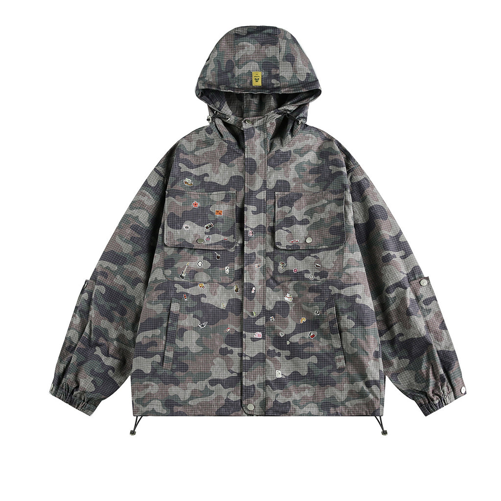 Camouflage jacket hooded jacket for men