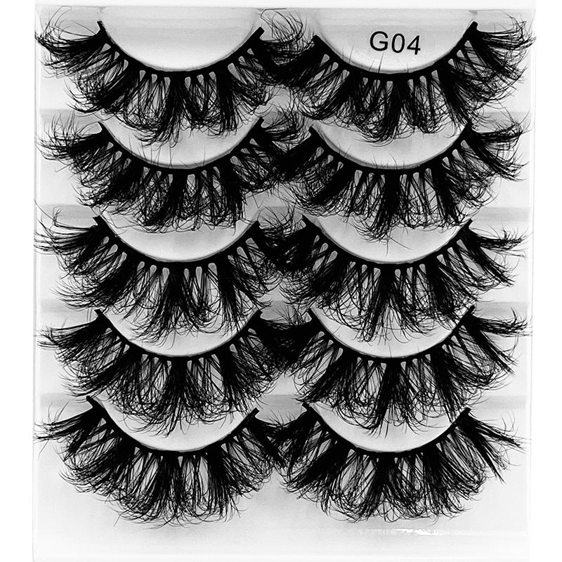 5 Pairs Of New Style Fake Eyelashes Of Fried Hair 8D FLUFFY
