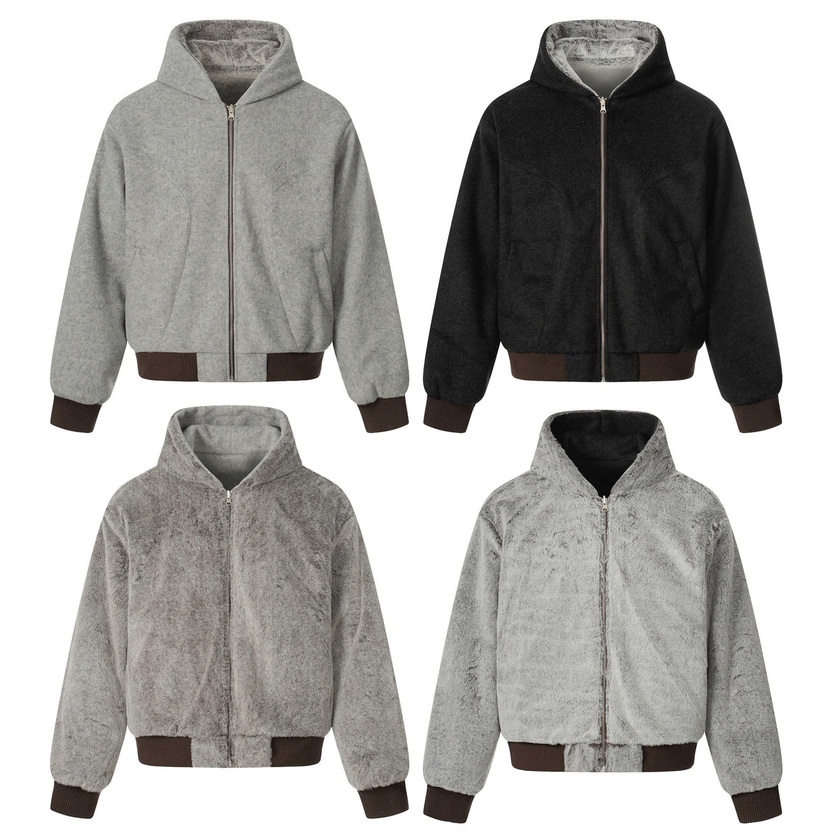 Zipper hooded sweatshirt for men