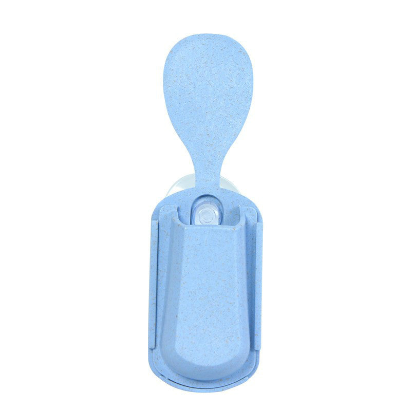 Kitchen Gadgets Shelf Rice Cooker Rice Spoon Holder Suction Cup Rice Spoon Holder Removable Spoon Storage Rack Wall Mount