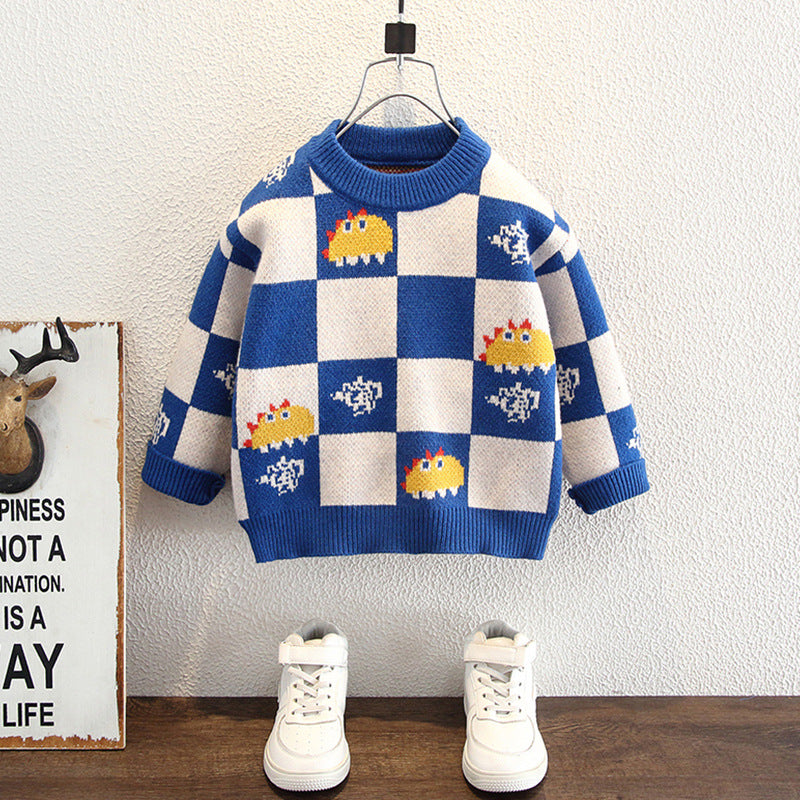Spring Autumn Fashionable Knit Sweater for Boys