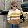 Boys' Autumn Winter Thickened Long Sleeve Knit Sweater Base Layer