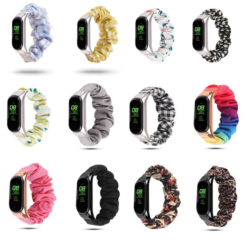 Elastic Scrunchie Replacement Strap for Xiaomi Mi Band 5