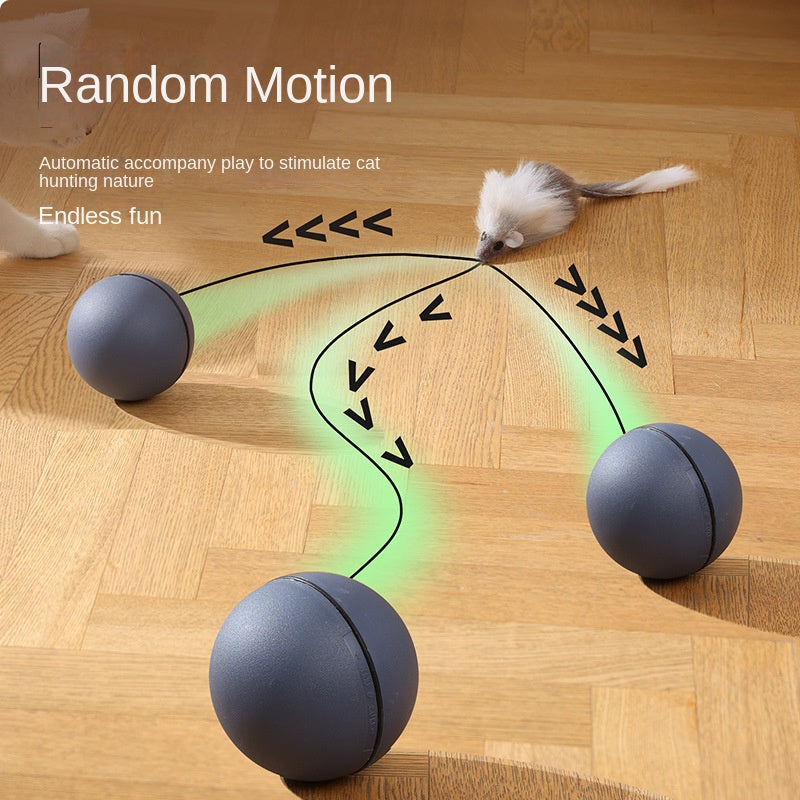 Cat Toy Self-Entertainment Energy Consumption Mouse Teaser Wand Cat Exercise Electric Automatic Teasing Ball Cat Supplies