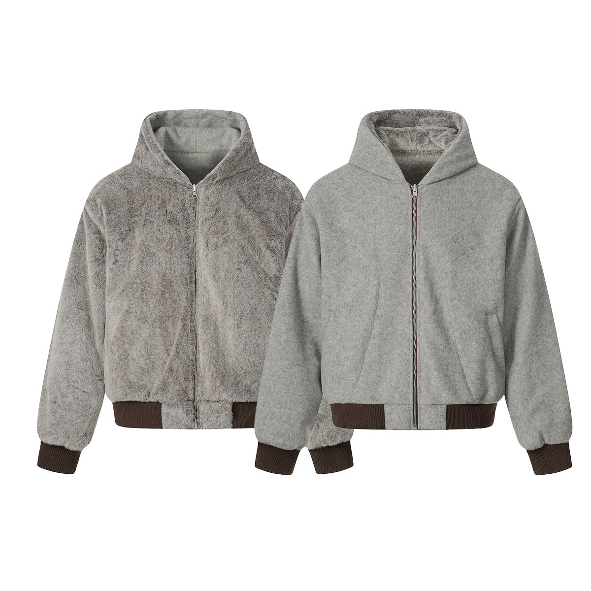 Zipper hooded sweatshirt for men