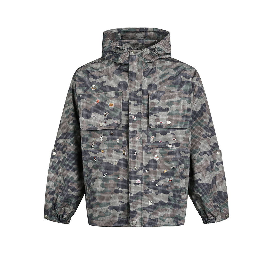 Camouflage jacket hooded jacket for men