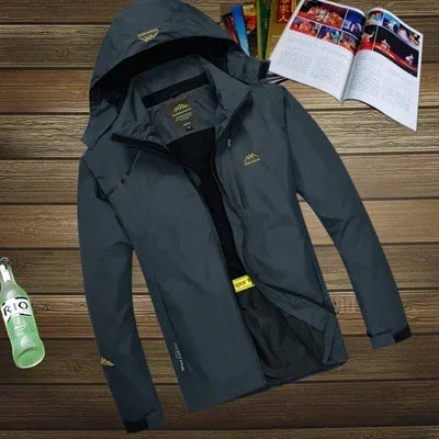Men's Jackets   NEW Spring Autumn Casual Men Outwear Raincoat Waterproof Hooded Coats Male Breathable WorkJackets 4XL