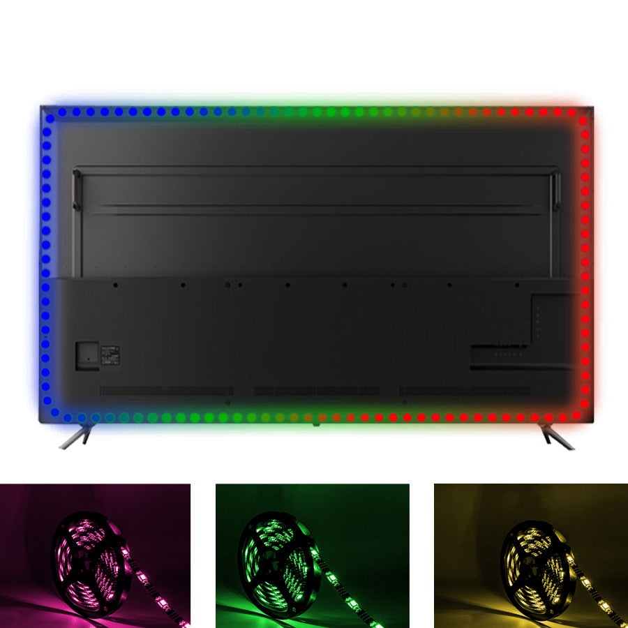 5V LED Light Belt Set 5050RGB Waterproof Colorful USB24 Key Music Bluetooth TV Background Atmosphere Light