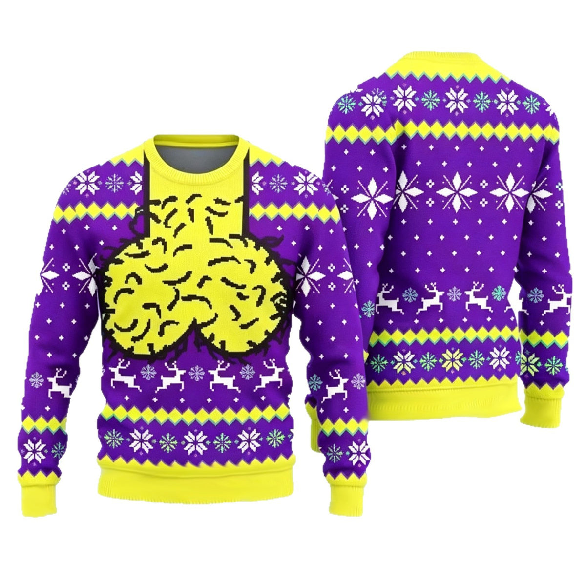 Printed loose round neck hoodie