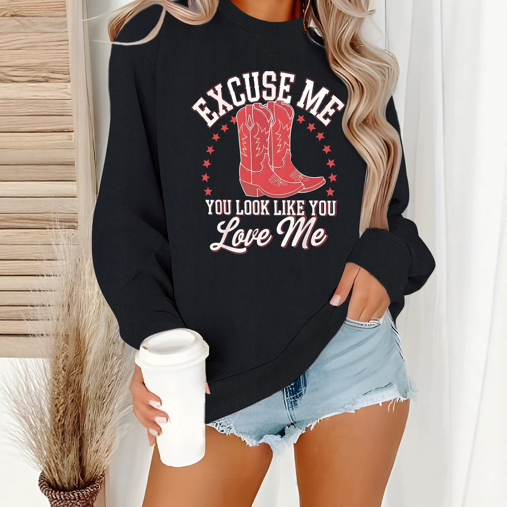 Sweatshirt boots with star print