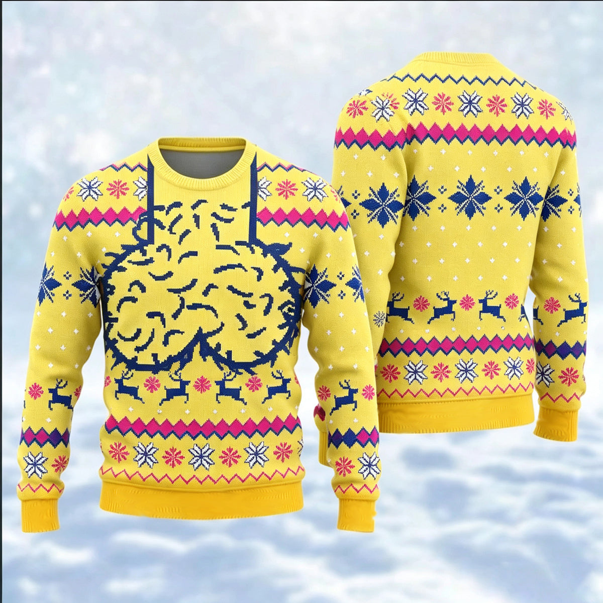Printed loose round neck hoodie