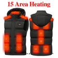 Display screen temperature heating vest, smart heating vest, male USB electric heating vest