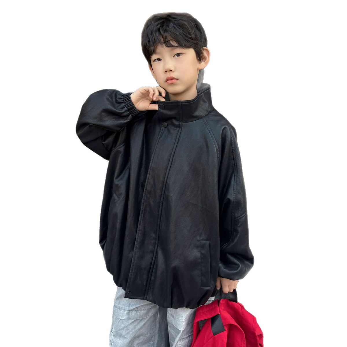Boys’ Faux Leather Jacket