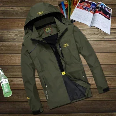 Men's Jackets   NEW Spring Autumn Casual Men Outwear Raincoat Waterproof Hooded Coats Male Breathable WorkJackets 4XL