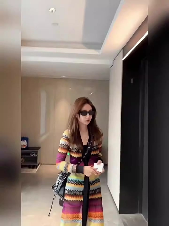 Colored Stripes Sunscreen Coat Fashion Women's Coats and Jackets Women
