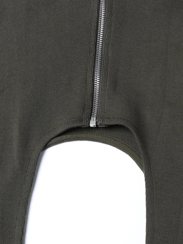 Solid Casual Spliced Zipper Loose Jackets For Women Stand Collar Long Sleeve Designer Streetwear Jacket Female