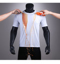Summer New Nano Water-Repellent High-Tech Waterproof Stain-Resistant Quick-Dry Sport Short Sleeve T-Shirt Men Solid Color Round Neck Top